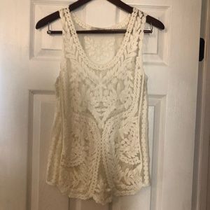 Boho lace tank top